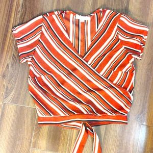 XS ultra flirt striped retro shirt top